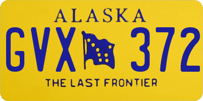 AK license plate GVX372