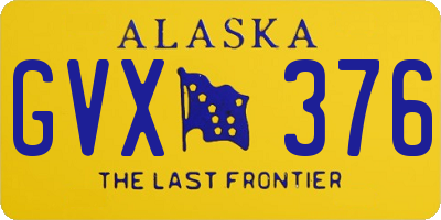 AK license plate GVX376