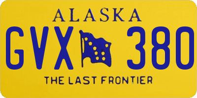 AK license plate GVX380