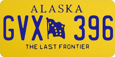 AK license plate GVX396