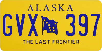 AK license plate GVX397