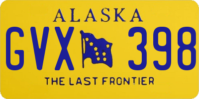 AK license plate GVX398