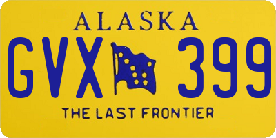 AK license plate GVX399