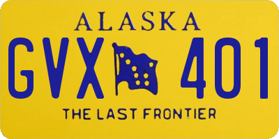 AK license plate GVX401