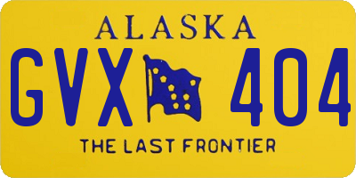 AK license plate GVX404