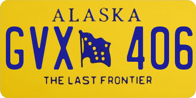 AK license plate GVX406