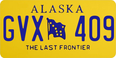 AK license plate GVX409