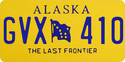 AK license plate GVX410