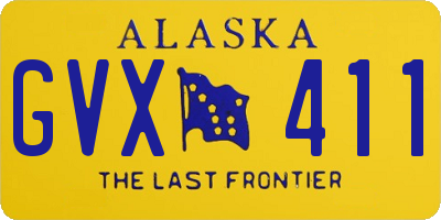 AK license plate GVX411