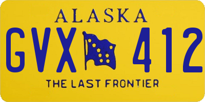 AK license plate GVX412