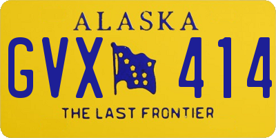 AK license plate GVX414