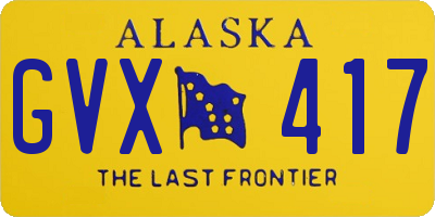 AK license plate GVX417