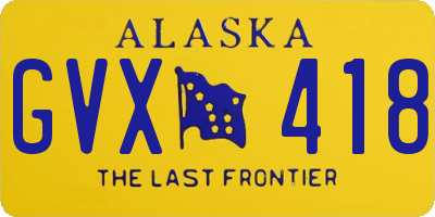 AK license plate GVX418