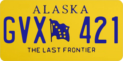 AK license plate GVX421