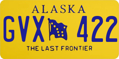 AK license plate GVX422