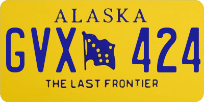 AK license plate GVX424