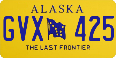 AK license plate GVX425