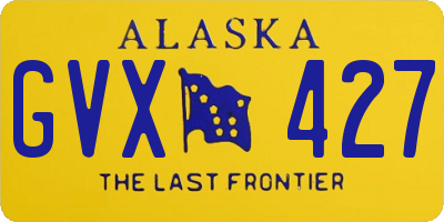 AK license plate GVX427