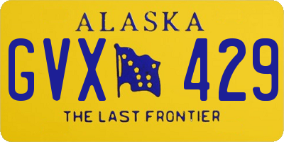 AK license plate GVX429