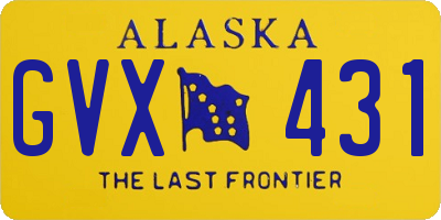 AK license plate GVX431