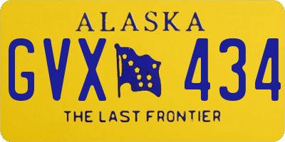 AK license plate GVX434