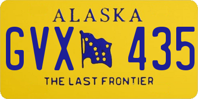 AK license plate GVX435