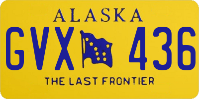 AK license plate GVX436