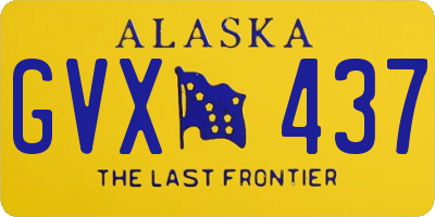 AK license plate GVX437