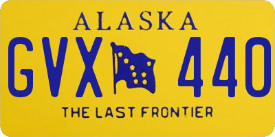 AK license plate GVX440