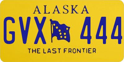 AK license plate GVX444