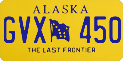 AK license plate GVX450