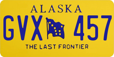 AK license plate GVX457