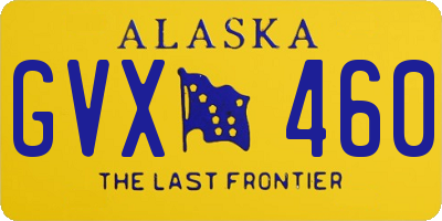 AK license plate GVX460