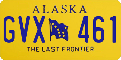 AK license plate GVX461