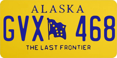 AK license plate GVX468