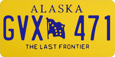 AK license plate GVX471