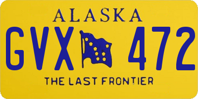 AK license plate GVX472