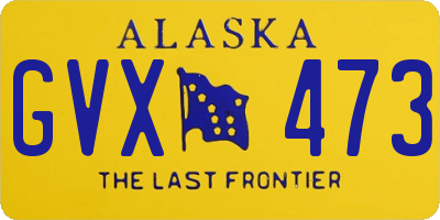 AK license plate GVX473