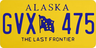 AK license plate GVX475