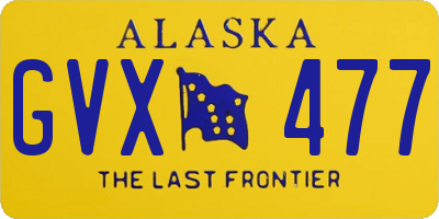 AK license plate GVX477