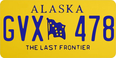 AK license plate GVX478