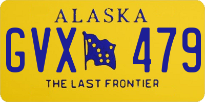 AK license plate GVX479