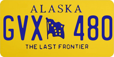 AK license plate GVX480