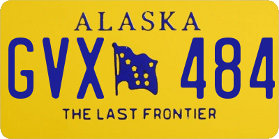 AK license plate GVX484