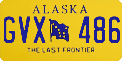 AK license plate GVX486