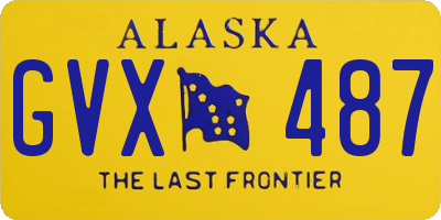 AK license plate GVX487