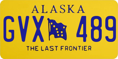 AK license plate GVX489