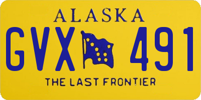 AK license plate GVX491