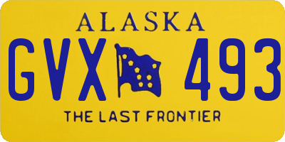 AK license plate GVX493