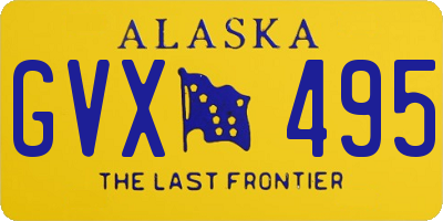 AK license plate GVX495